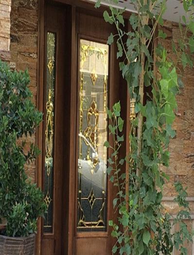 شیشه درب چوبی / استین گلاس / شیراز / لار