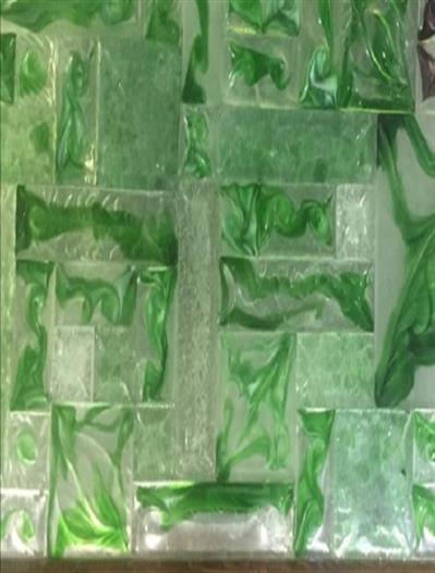 تایل شیشه ای دکوراتیو / شیشه مشجر / شیشه رنگی / سنندج / دهگلان